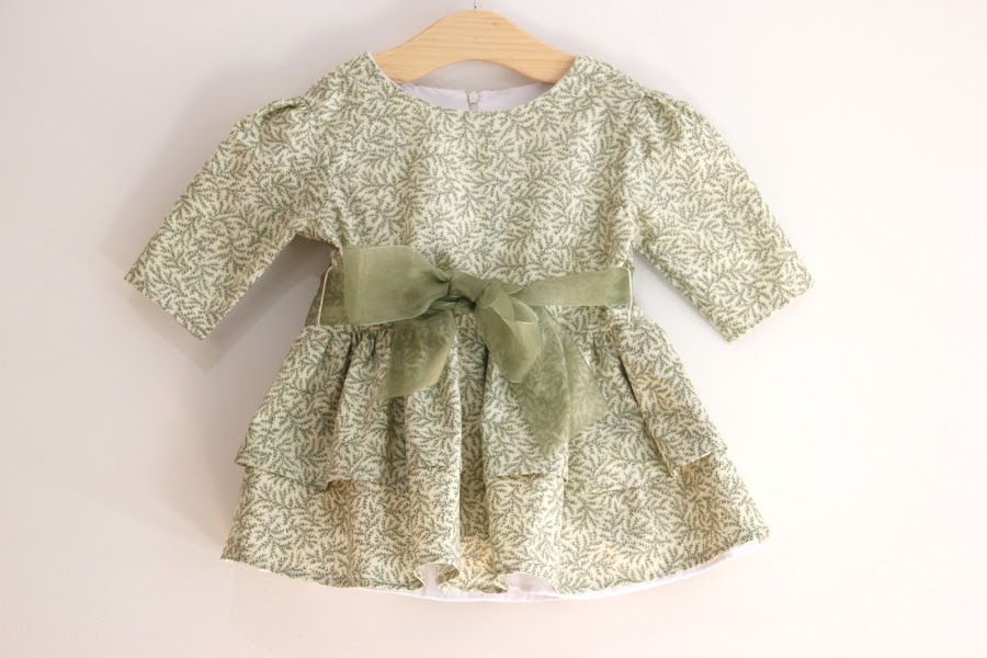 DIY patrones vestido niña volantes talla 3 a 8 años 