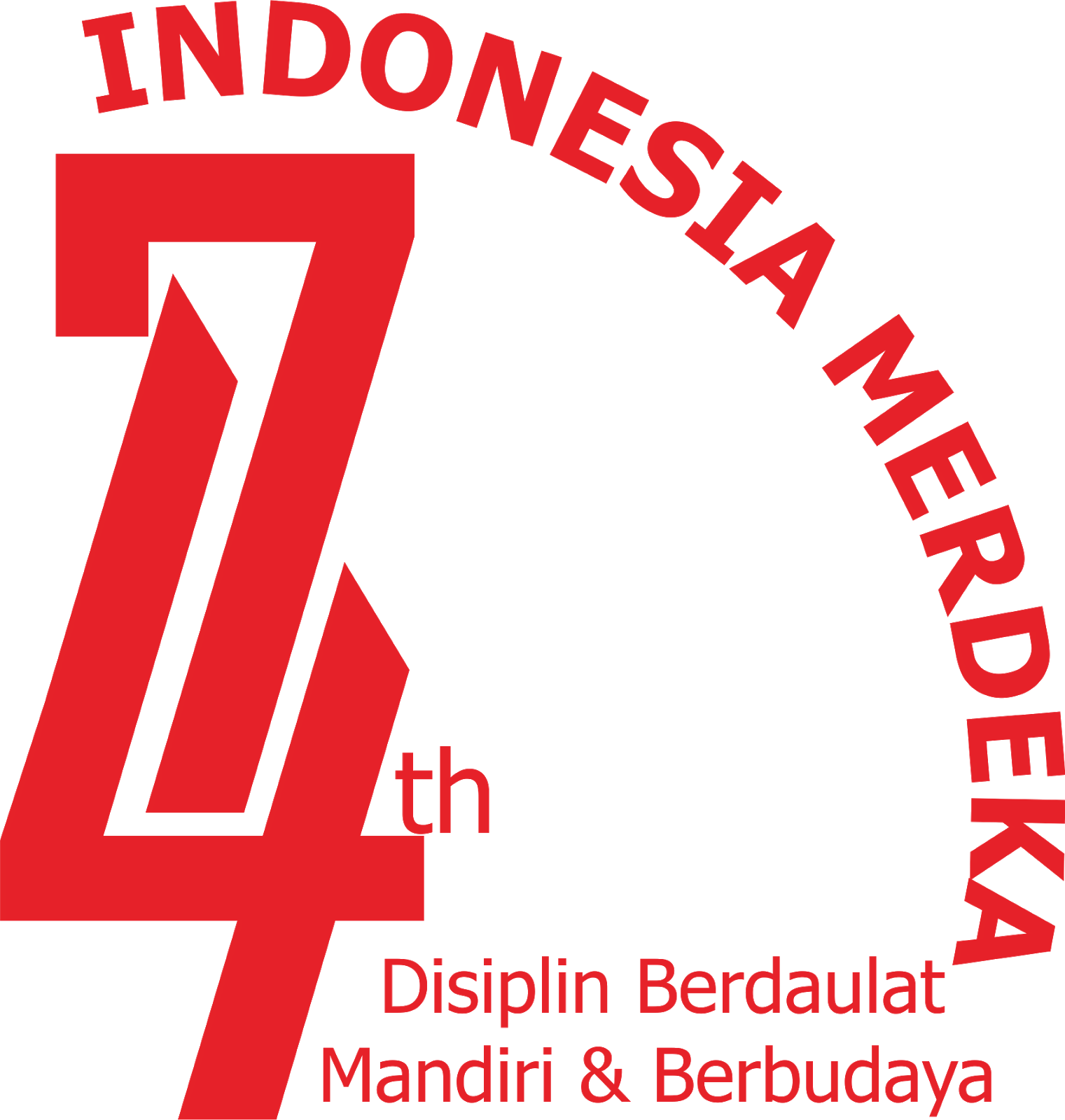 logo 74 tahun indonesia merdeka orchidsign