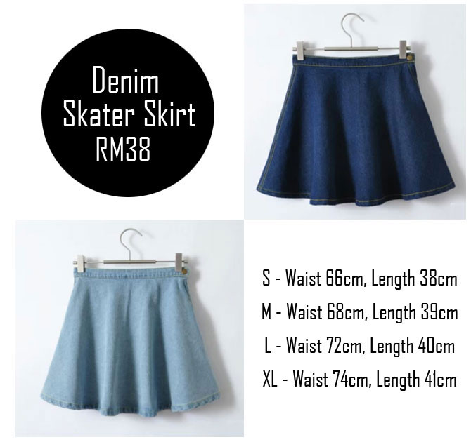 CL659 Denim Skater Skirt (PreOrder) Temptations