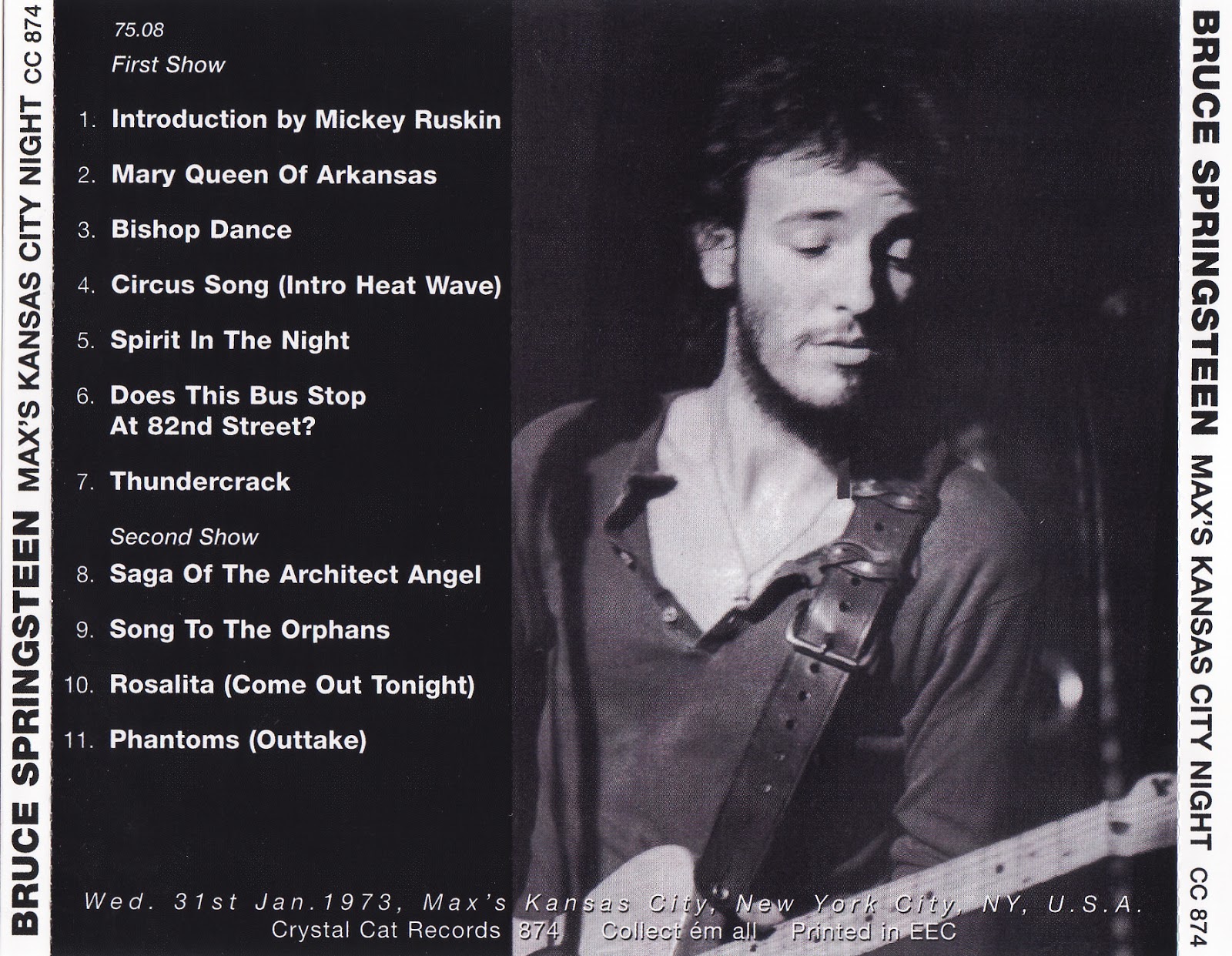 100 greatest bootlegs 134 BRUCE SPRINGSTEEN Max's Kansas City Night