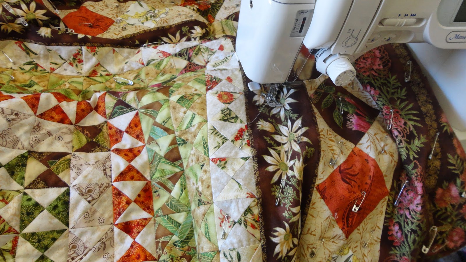 Oz Comfort Quilts. Stitching, Pinning, Quilting.