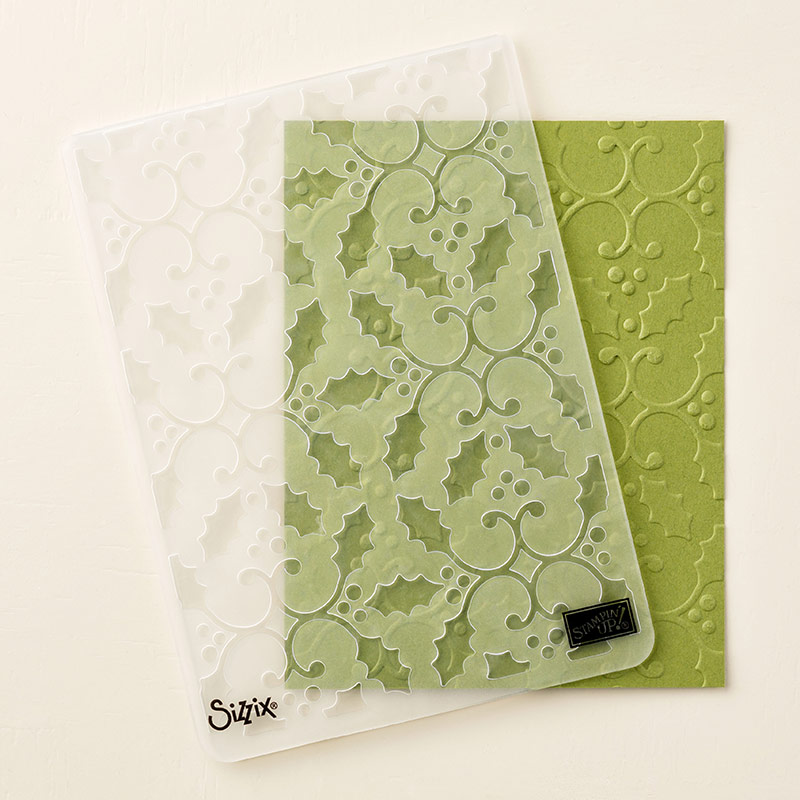 Cheryl *Star Dust Stamper* Holly Textured Impressions Embossing Folder