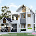 2457 sq-ft 4 BHK mixed roof house 3d rendering