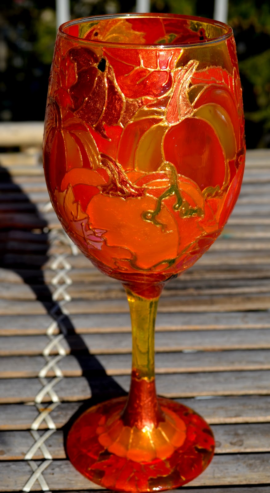 My Art Glass World Handpainted glass Pumpkins Madness