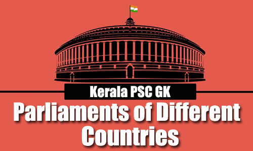 General Knowledge - List of Parliament of Different Countries