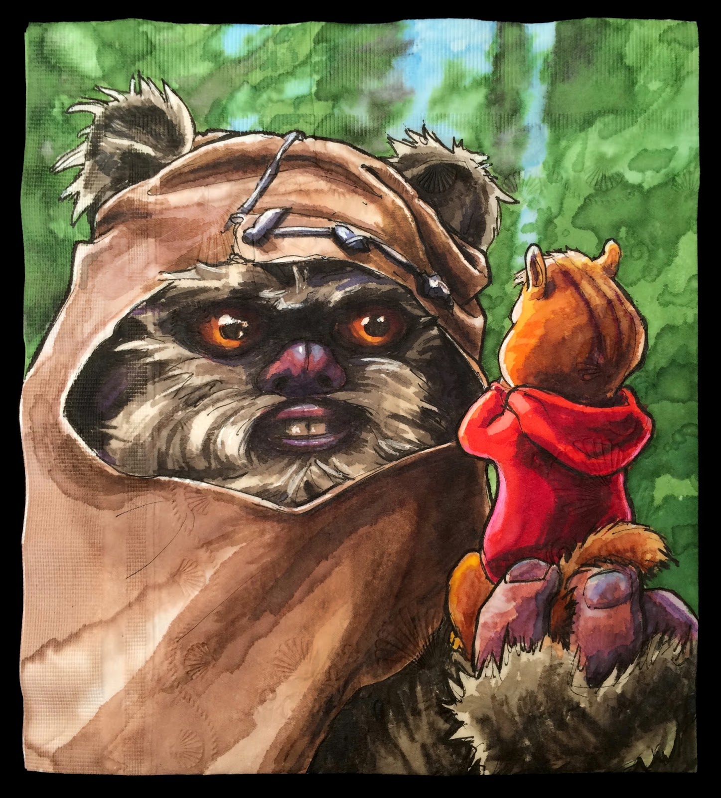 Wicket the Ewok and Alvin the Chipmunk.