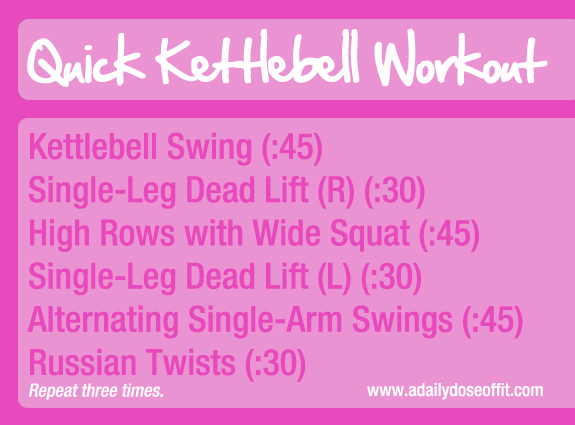 30 Minute Workout with Kettlebells