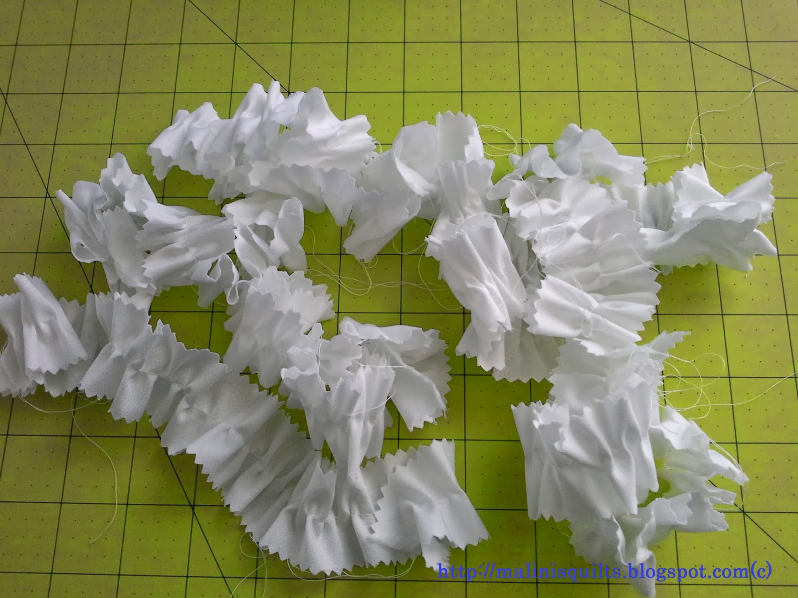 Think Ruffles Day1 - Kona White Ruffled pillow