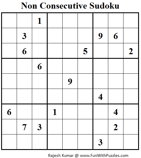 Non Consecutive Sudoku (Daily Sudoku League #104)