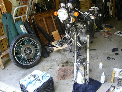 remove parts, honda cb500, motorcycle