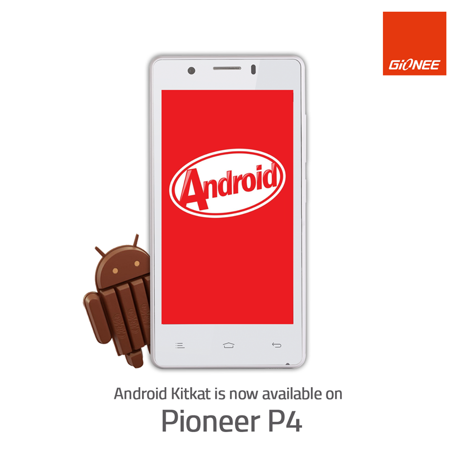 Gionee Pioneer P4 Software Update