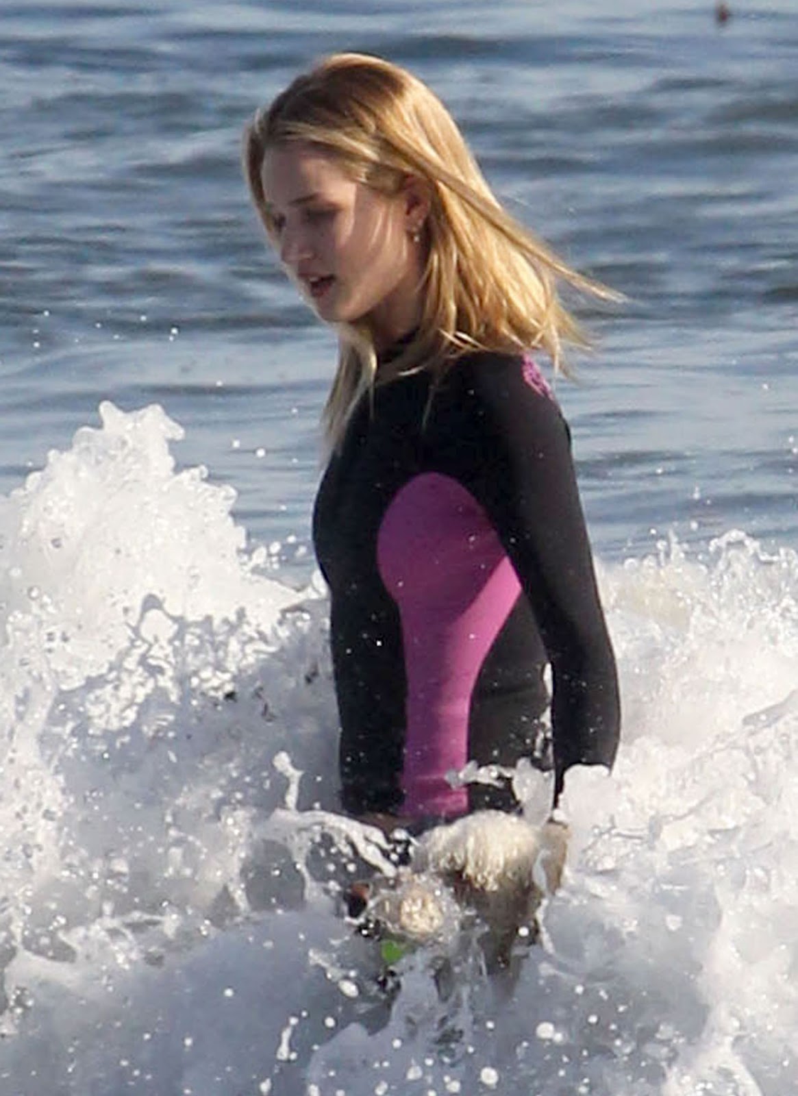 Rosie HuntingtonWhiteley bikini bottoms at the beach in Malibu