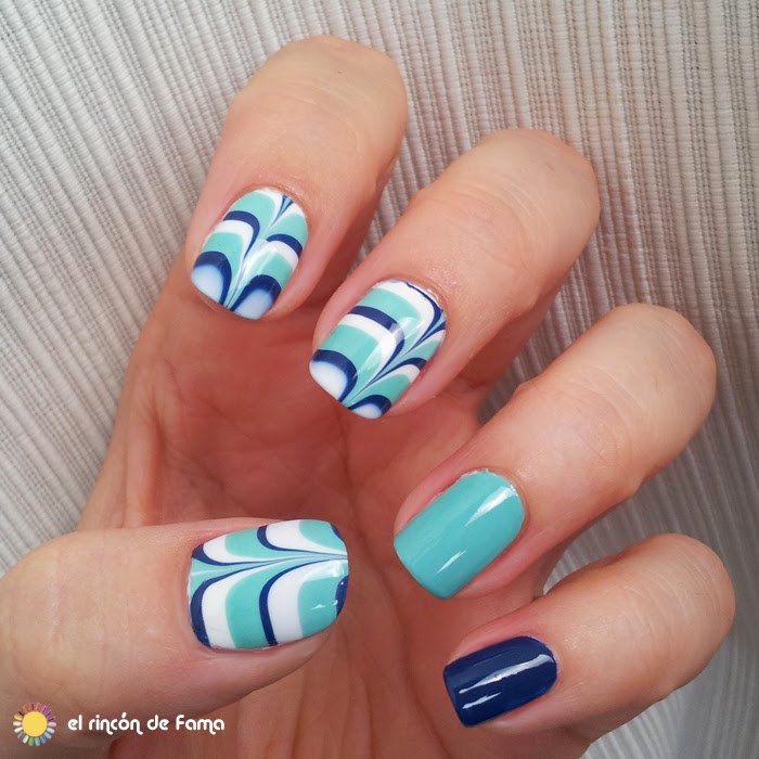 WATER MARBLE NAIL ART 