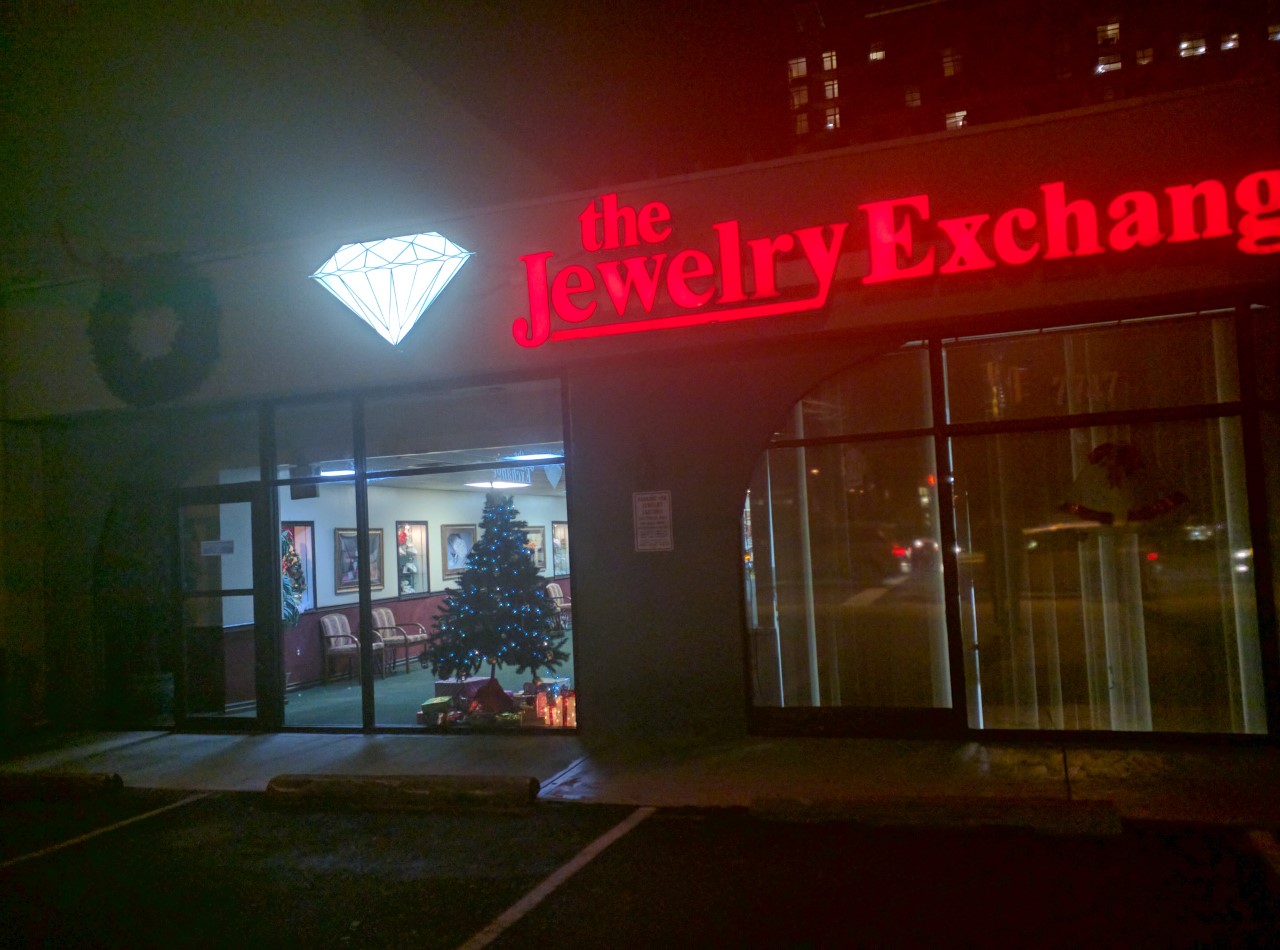 Robert Dyer Bethesda Row Window that burglars drove through at The