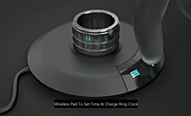 ring watch ring clock wireless charging pad