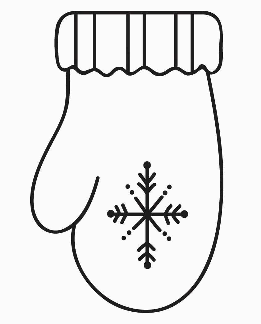 free winter mittens coloring pages - photo #2