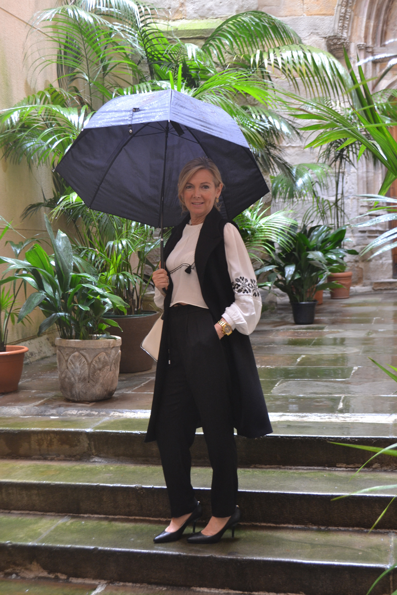 mis looks, con buena facha, blog, moda, bilbao, chaleco , print , print étnico, crop top