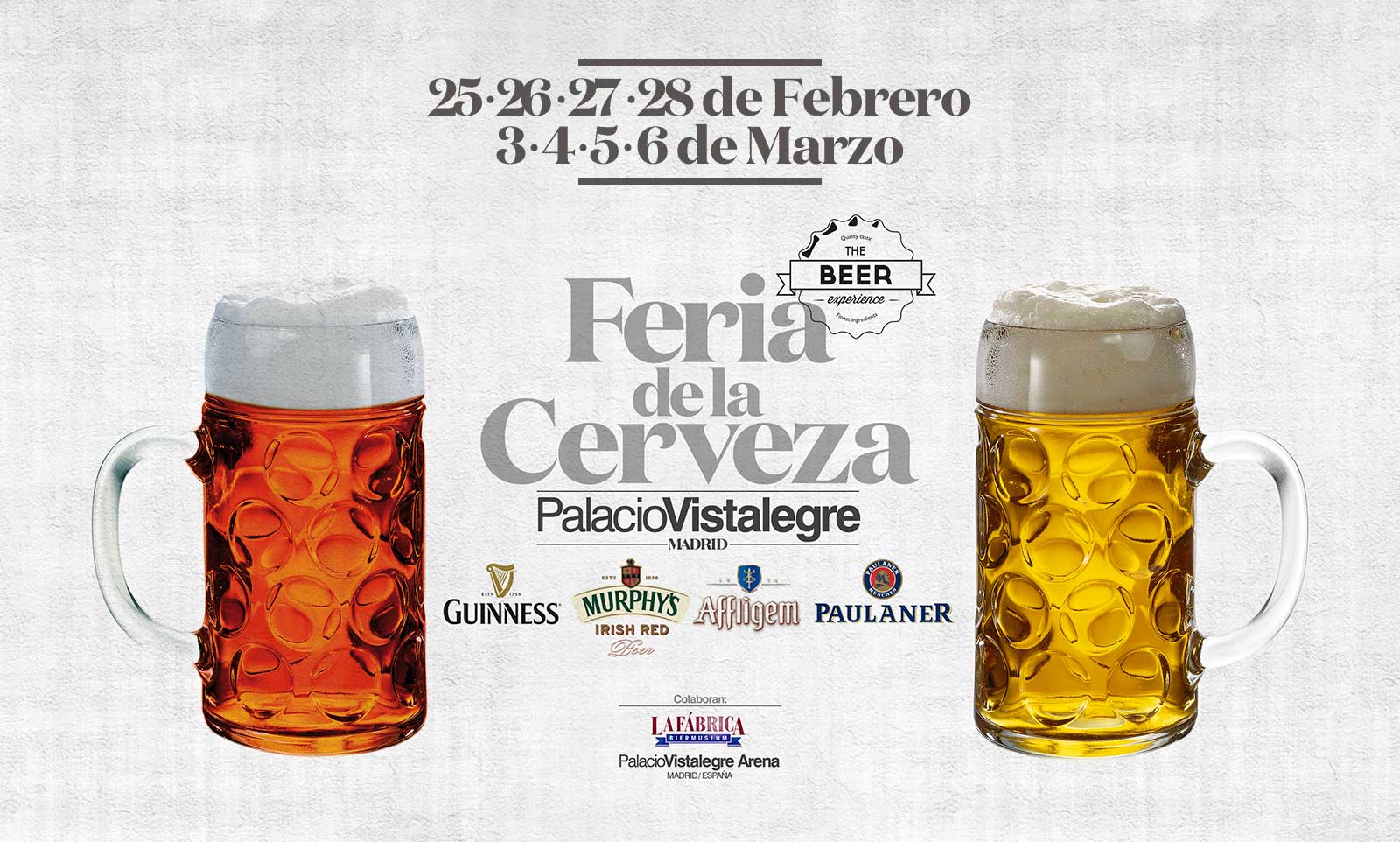 25 28 FEB y 3 6 MAR Feria de la Cerveza en el Palacio de