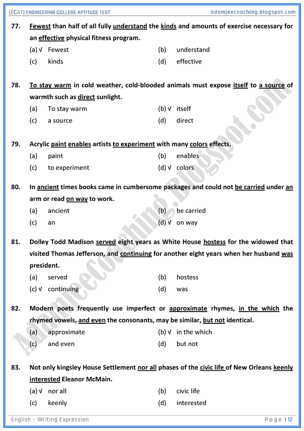 ecat-english-writing-expression-mcqs-for-engineering-college-entry-test