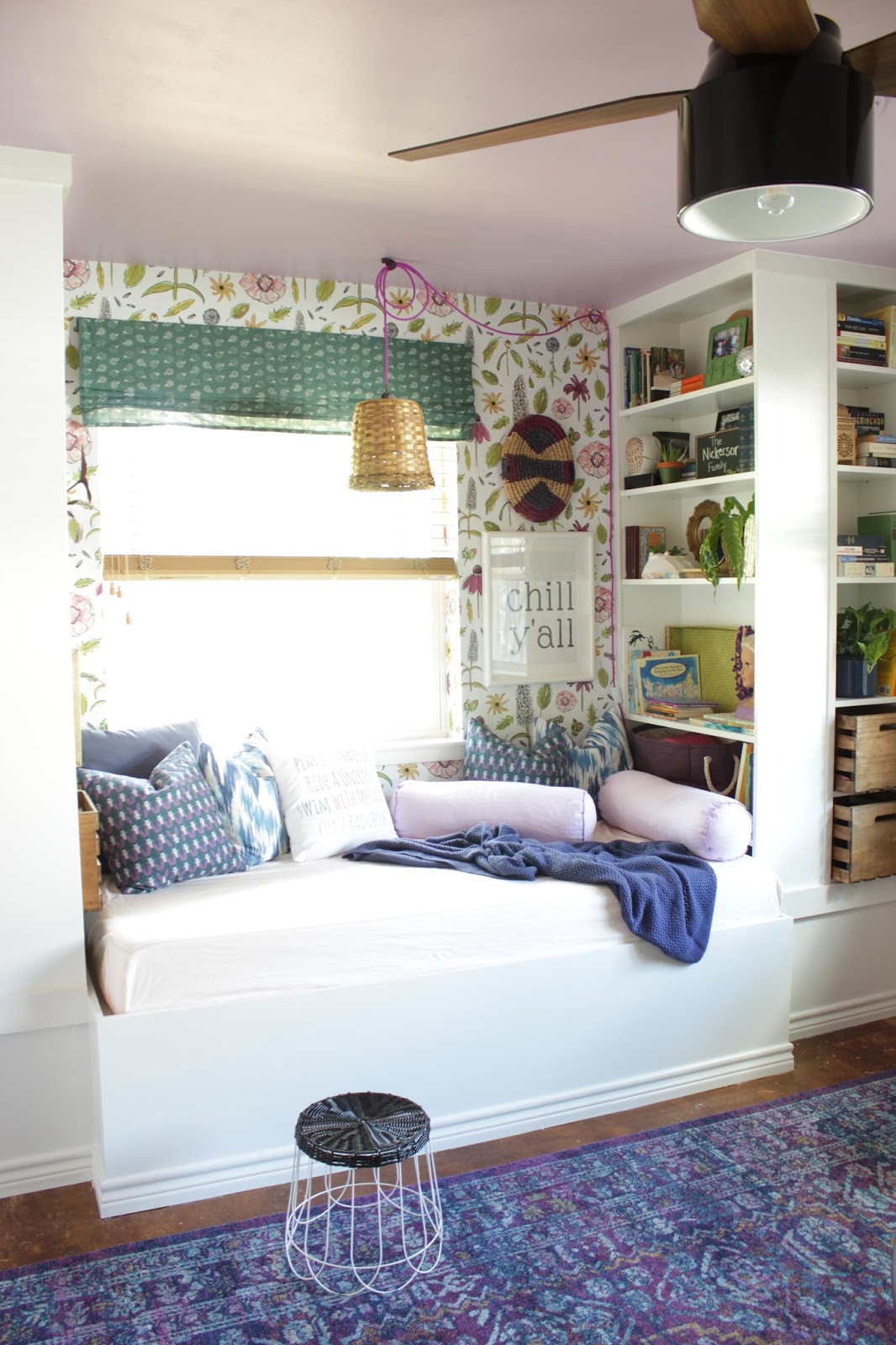 House Homemade Built In Daybed With Ikea Bookshelves