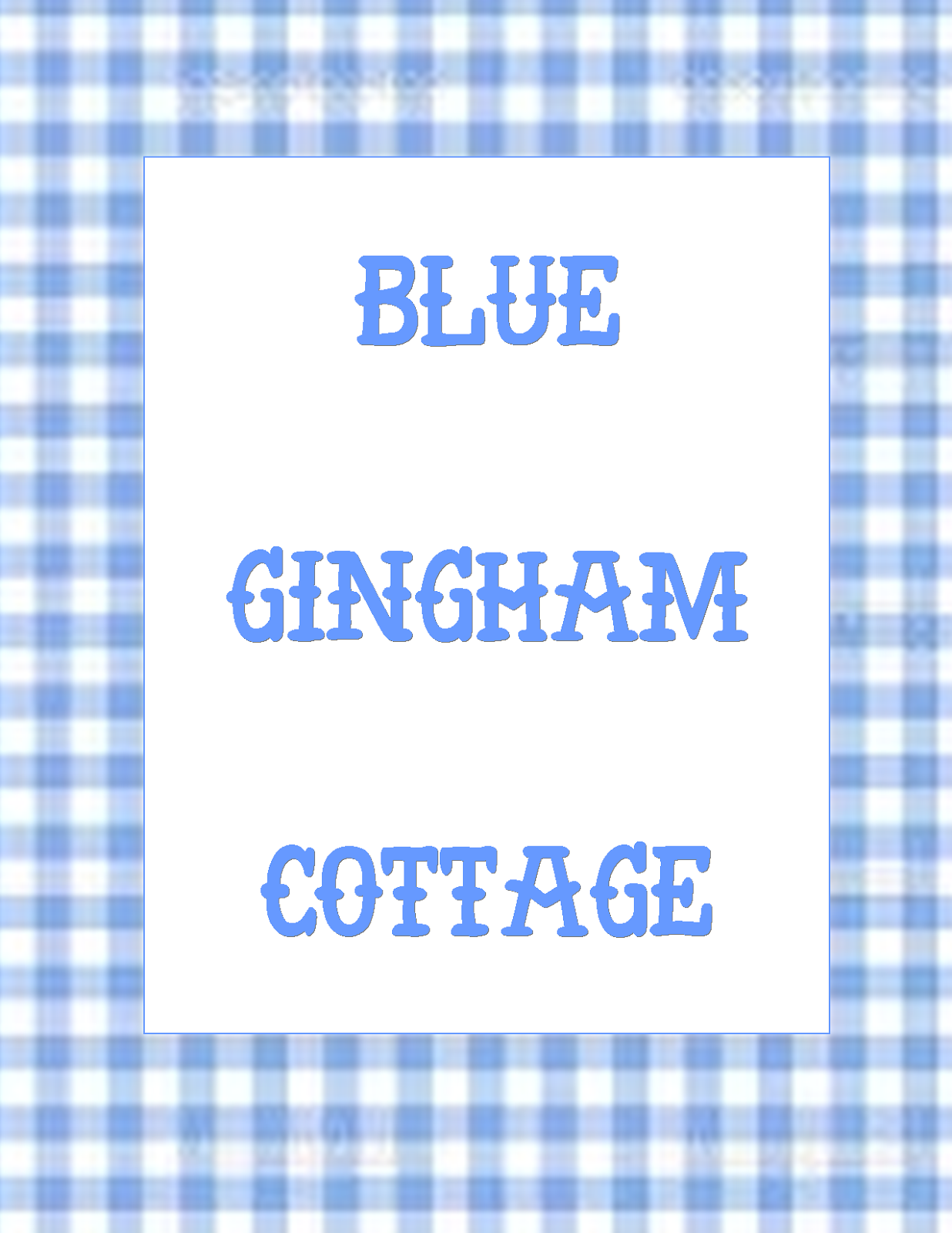 Blue Gingham Border