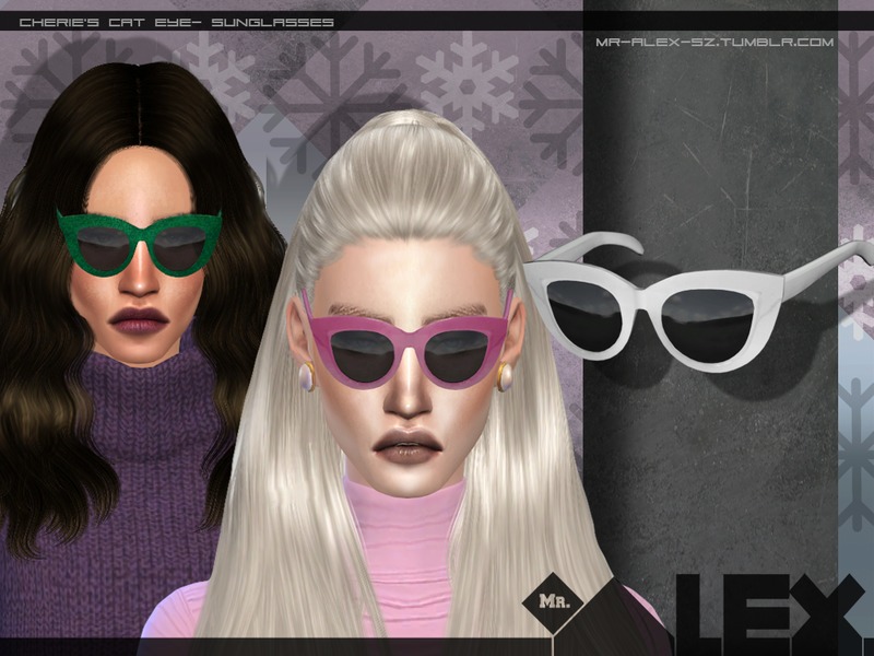 Sims 4 Ccs The Best Cheries Cat Eye Glasses By Mralex
