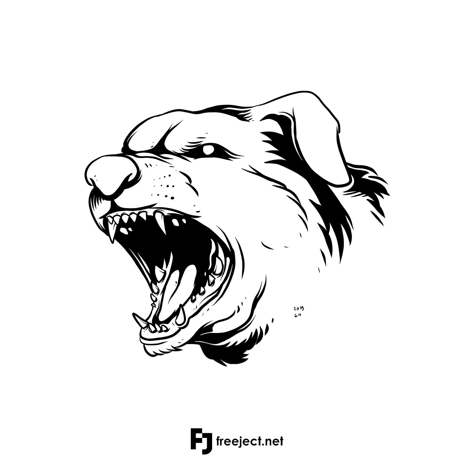 Free Download Dog Head Illustration Png Jpeg File