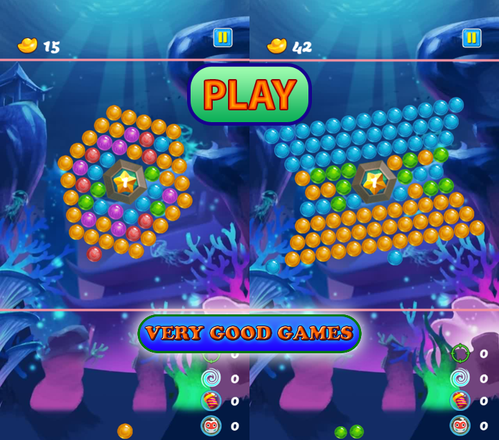 Sea Bubble Shooter - free puzzle game on the blog for smart gamers