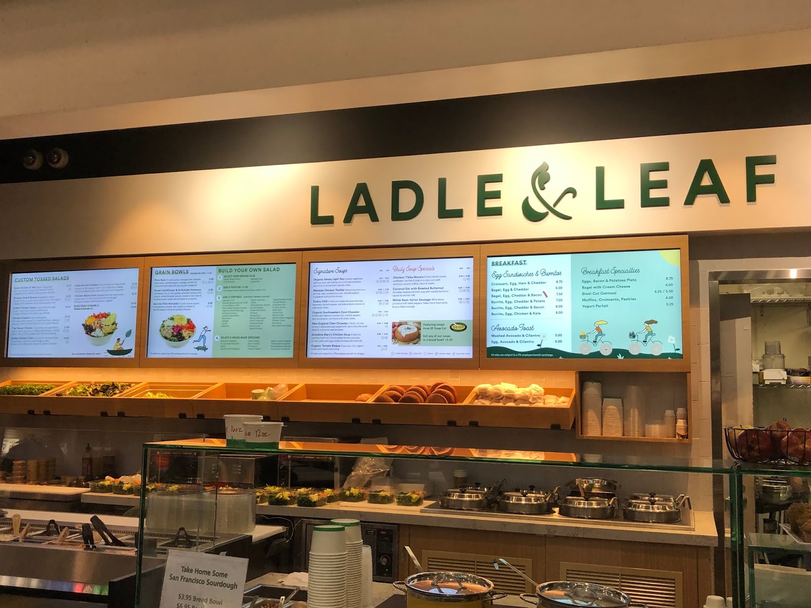 フード ワインの日々 Sfoグルメ ミールバウチャーを使ってスープ サラダ Ladle Leaf レードル リーフ