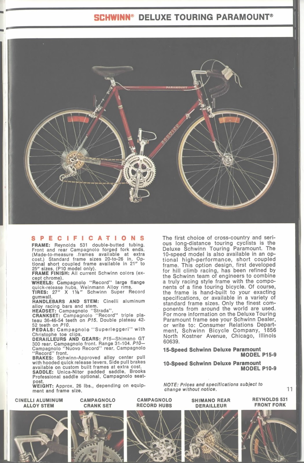 CATALOGUES SCHWINN SCHWINN 1976