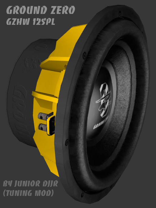 Subwoofer Ground Zero Hydrogen gzhw 12spl Tuning Mod Parts Peças