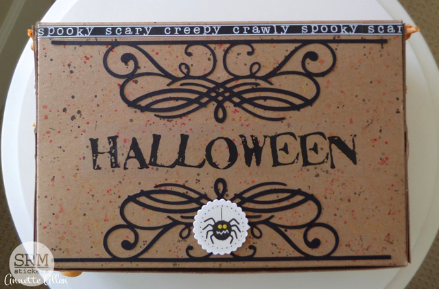 SRM Stickers - Spooky Treat Box by Annette - #kraft #box #halloween #stickers 