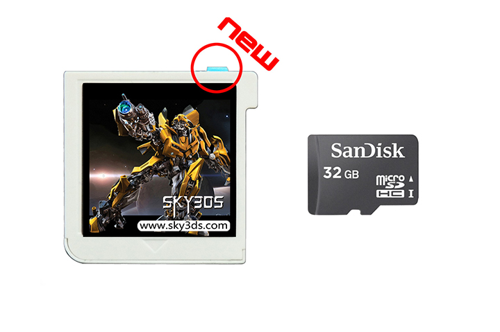 Sky3ds with 32GB SanDisk Micro SD Card
