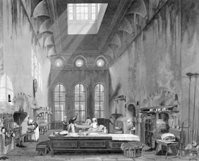 Kitchen, St James's Palace  from The History of he Royal Residences by WH Pyne (1819)