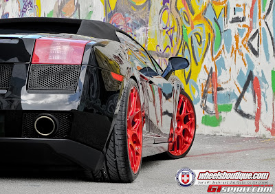 Lamborghini Gallardo Spyder with Brushed Red HRE Wheels 7