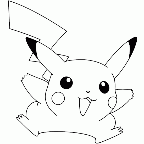 Desenho de Pokémon para colorir e imprimir com moldes