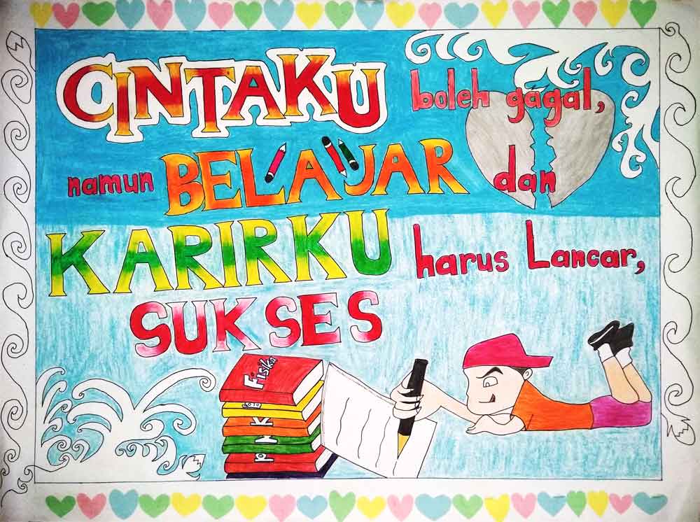 15 Contoh Poster Pendidikan Menarik Dan Mudah Digambar Seni Budayaku