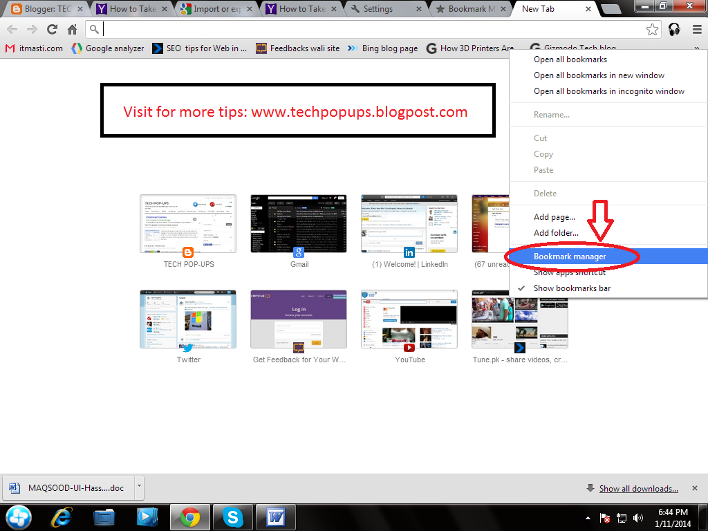 How to take back up of Chrome Bookmarks TECH POPUPS
