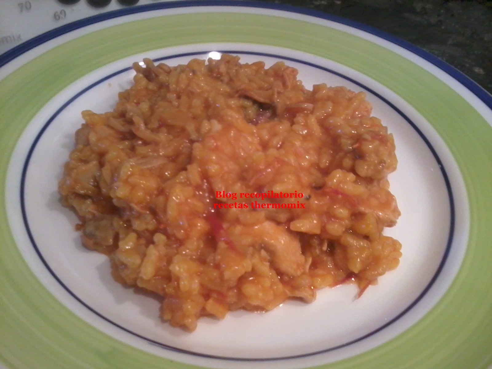 Recopilatorio de recetas thermomix Paella con pollo marinero en thermomix