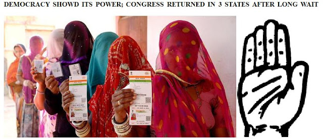  Ruling BJP loses in 3 States; long waiting Congress ends its exile