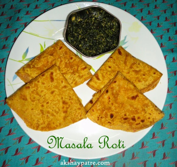 remove roti and serve - preparing masala roti recipe
