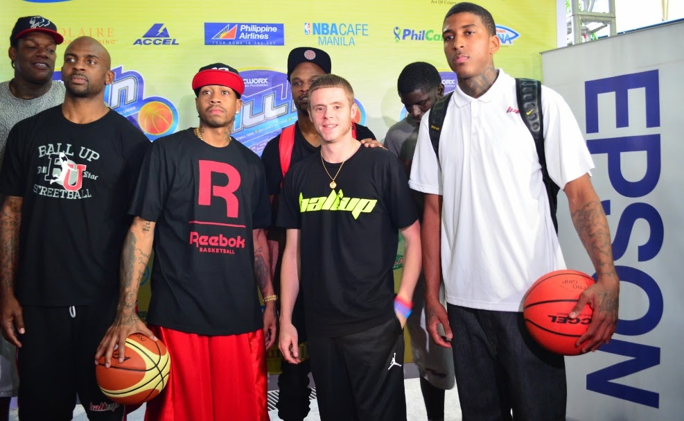 Allen Iverson with former NBA stars and streetball legends