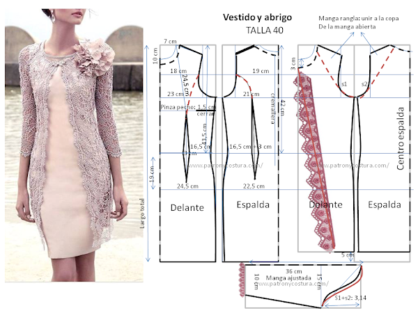 raya Formación Metáfora Vestido y abrigo encaje | Manualidades