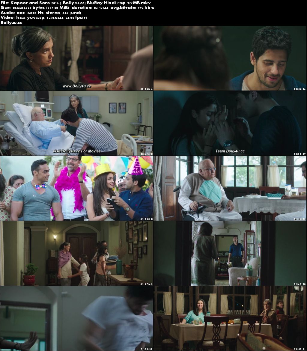 Kapoor and Sons 2016 BluRay 950MB Full Hindi Movie Download 720p Kapoor and Sons 2016 BluRay 950MB Full Hindi Movie Download 720p