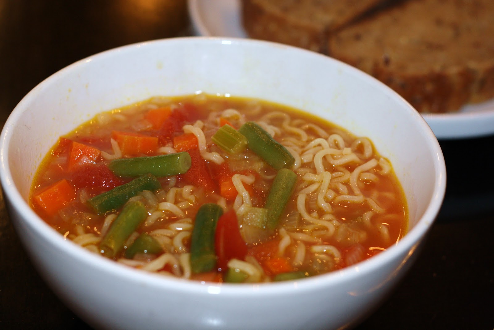 what's for dinner? ramen soup with vegetables...15 minutes