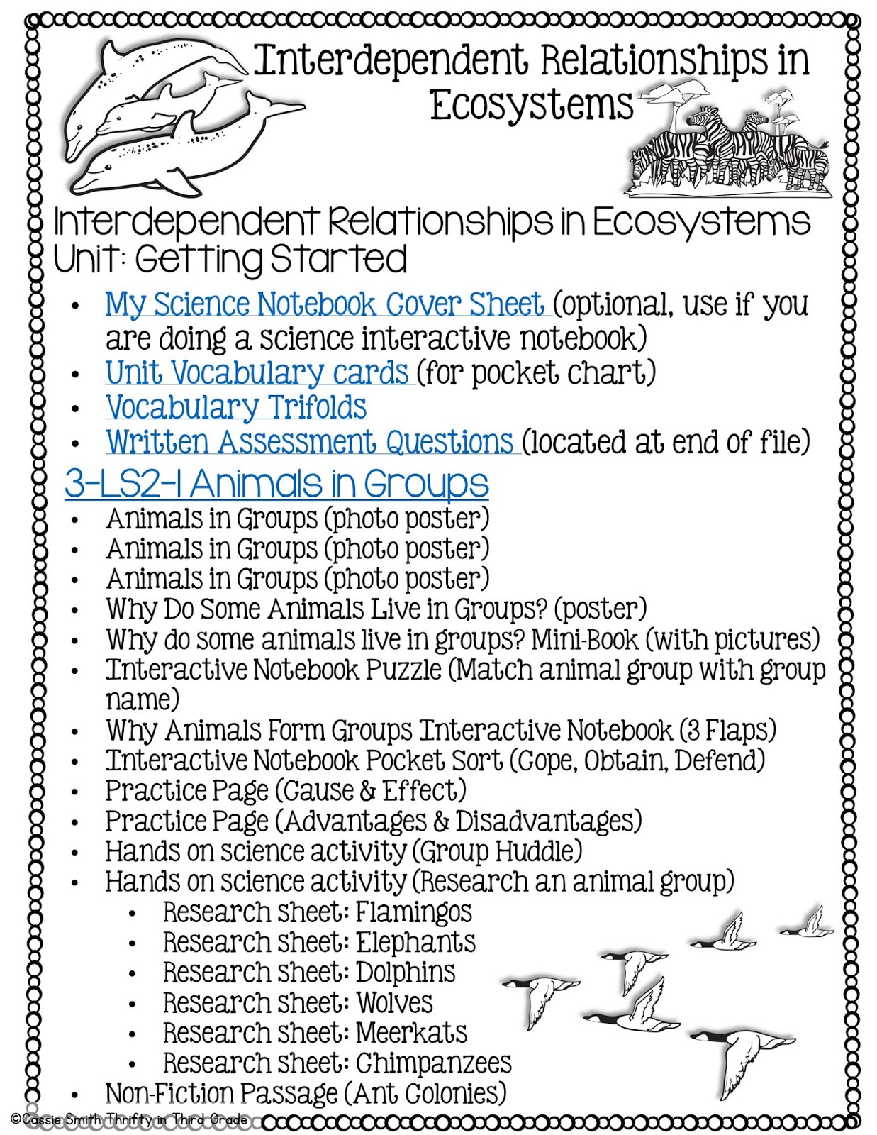 Interdependent Relationships in Ecosystems 3rd Grade NGSS | Thrifty in
