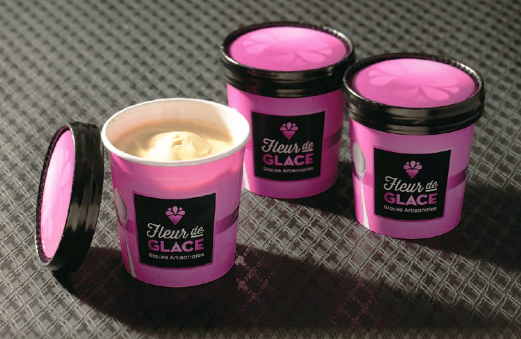 ananas: Petit pot de glace "Fleur de glace"