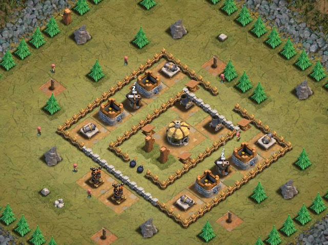 Goblin Base Clash of Clans Fort Knobs