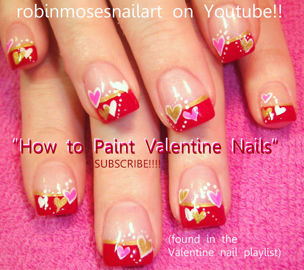 nail art robin moses "valentine