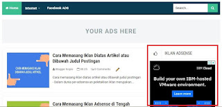 Cara memasang iklan google adsense melalui widget